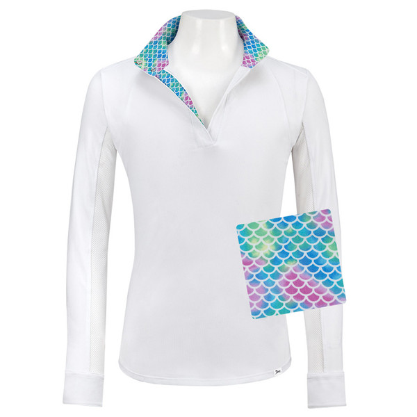 Polo de Concours Séville Manches Longues Blanc - Enfant - Pénélope Store