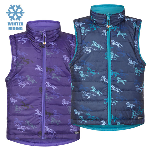 Kerrits Kids Pony Tracks Reversible Quilted Vest