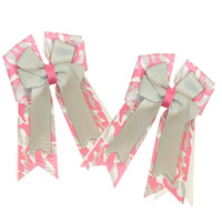 Belle & Bow Show Bows, Pink Camo