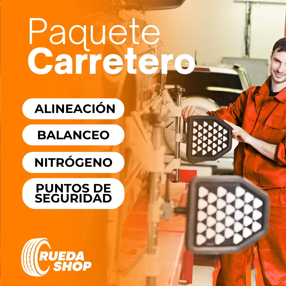Paquete Carretero.  Revisión, Scaner, Balanceo, Alineación , Nitrógeno, Rotación y Frenos