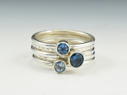 Ocean Blues Stacking Rings