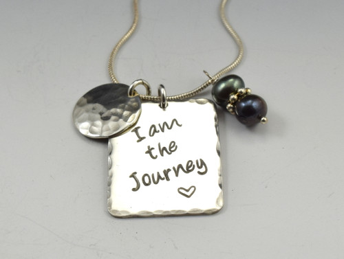 'I am the Journey' Hand-stamped Pendant