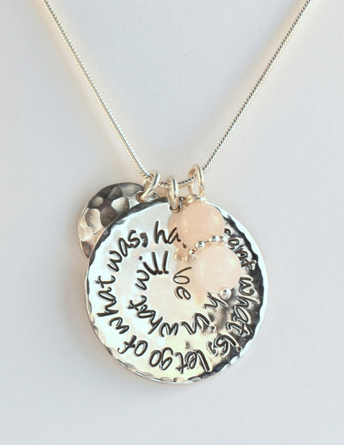 'Accept what is...' Hand-stamped Pendant