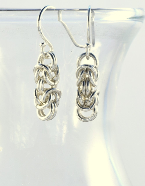 Sterling Silver Byzantine Earrings - Small