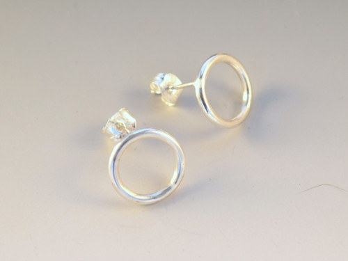 Tiny Circle Stud Earrings