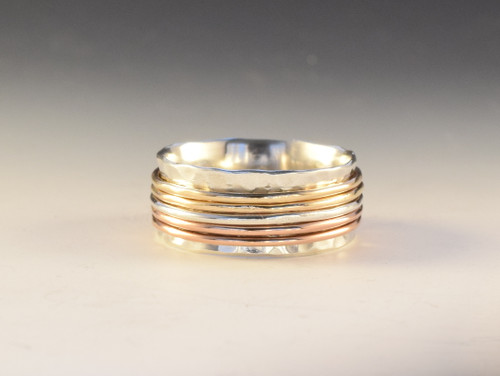 Tri-Colour Spinner Ring size 6.5