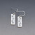 Sterling Silver Dandelion Earrings - Rectangle