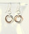 Sterling Silver/14k Rose Goldfill Flower Earrings
