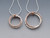 Sterling/14k Rose Goldfill Double Ring Pendant - Large