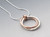 Sterling/14k Rose Goldfill Double Ring Pendant - Small