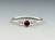 Sterling Silver 4mm Rhodolite Garnet Stacking Ring size 10