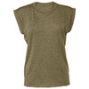 BXF WOMENS FLOWY TEE WITH ROLLED CUFF