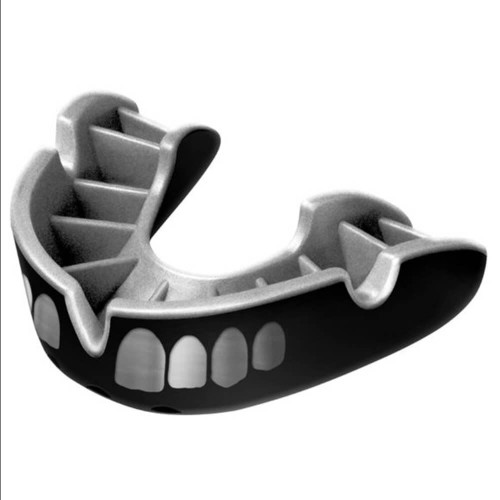 OPRO SILVER LEVEL MOUTHGUARD BLACK GRILLZ