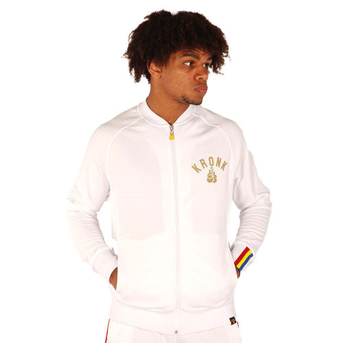 KRONK GOLD LOGO ONE COLOUR GLOVES FULL ZIP TRACK TOP