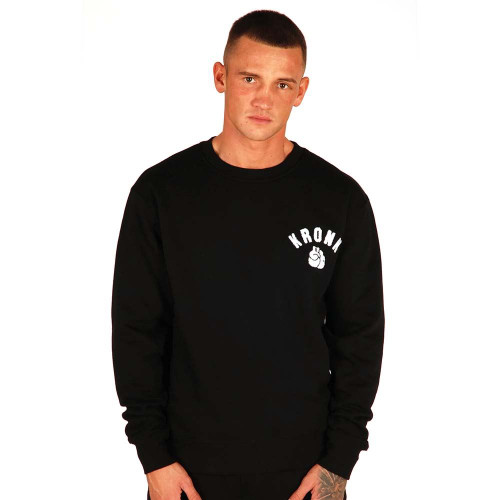 KRONK ONE COLOUR GLOVES TOWELLING APPLIQUE LOGO SWEATSHIRT