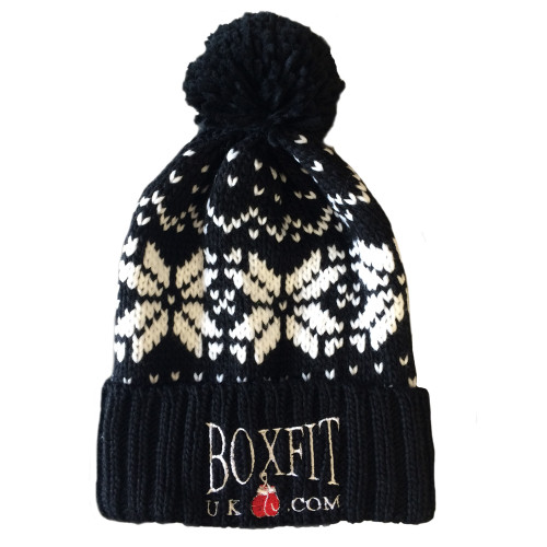 BOXFIT PATTERNED BOBBLE HAT