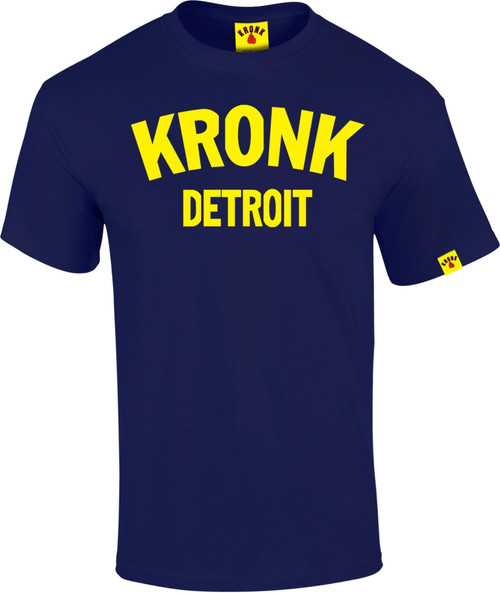 KRONK DETROIT NAVY T-SHIRT