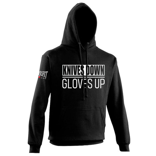 KNIVES DOWN GLOVES UP HOODIE