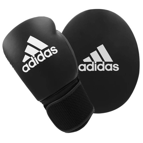 ADIDAS BOXING GLOVES AND FOCUS MITTS SET