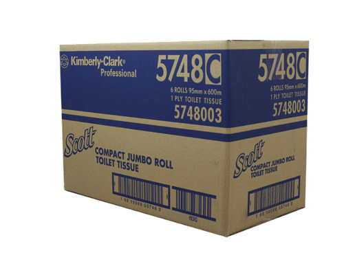 SCOTT® Compact Jumbo Roll 1 Ply 600m/Roll 6/Ctn