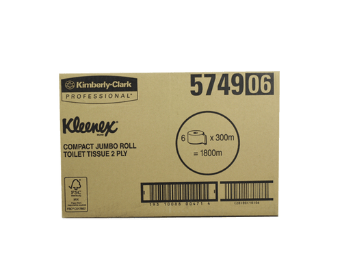 KLEENEX® Compact Jumbo Roll 2 ply 300m/Roll 6/Ctn
