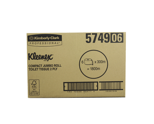 KLEENEX® Compact Jumbo Roll 2 ply 300m/Roll 6/Ctn