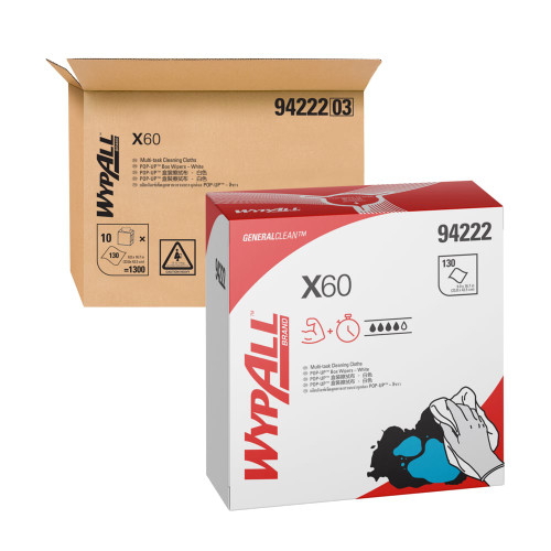 Wypall Wipes - X60-94222 - 10/Ctn