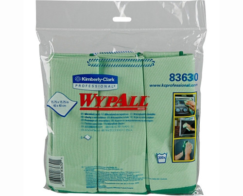 WYPALL® Microfibre Cloths Green 6/Pk 4/Ctn