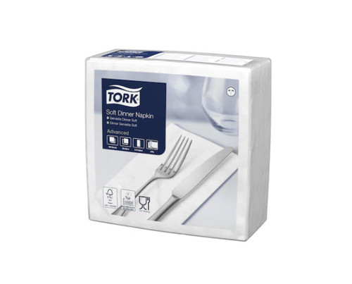 Tork Soft Edge Dinner NaPkin White 12/Ctn