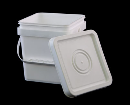 Logisticx Square Pail With Tamper Evident Lid - White - 5l