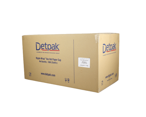 Hot Cups RippleWrap Brown/White 8oz 1000/Ctn
