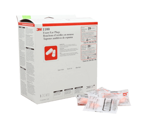 3M Earplugs 1100 200 Pr/Box