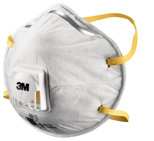 3M 8812 P1 Respirator + Valve 10/Box 24Box/Ctn