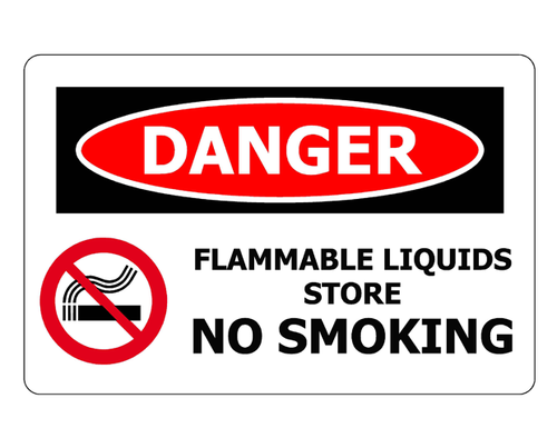 Sign ACM - Danger Flammable Liquids Store - 450x300mm