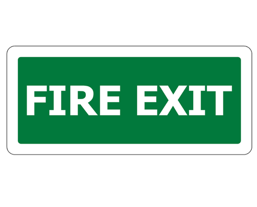 Sign PVC - Fire Exit - 450x200mm
