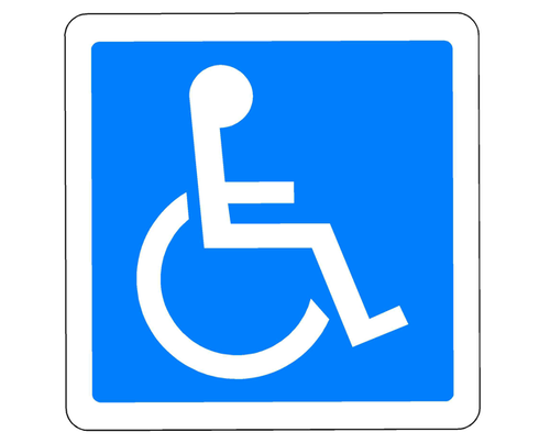 Sign PVC - Disabled - 200x200mm