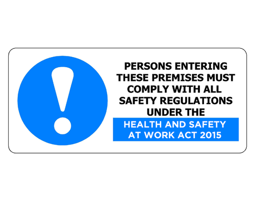 Sign ACM - Mandatory Health & Safety Compliance - 450x200mm
