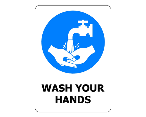 Sign ACM - Wash Your Hands - 240x340mm