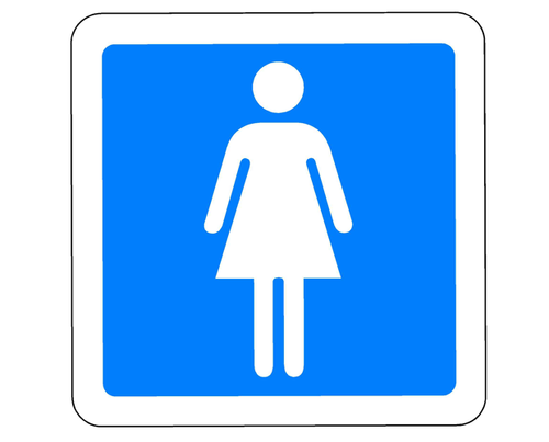 Sign PVC - Ladies Toilet - 200x200mm
