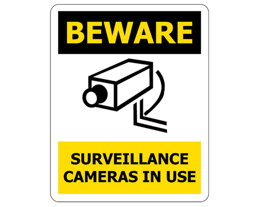 Sign ACM - Surveillance Cameras in Use - 240x340mm