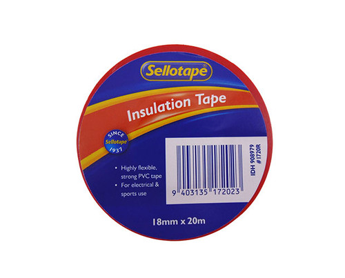 Sellotape 1720 Insul Tape Red 18mmx20m 200/Ctn
