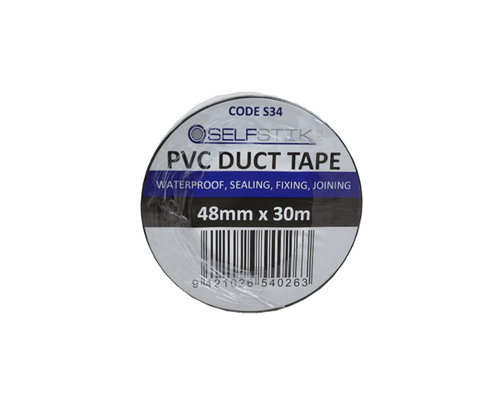 PVC Tape S34 Black 48mmx30m 24/Ctn