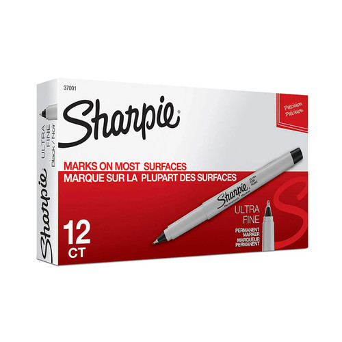 Sharpie Permanent Marker Ultra Fine 0.3mm 12/Pk