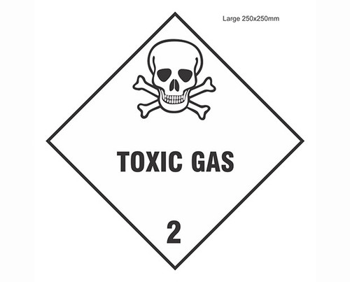 Label DG Non Flame Toxic Gas Class 2 Perment Vinyl 250x250mm