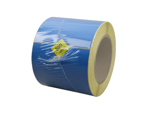 Label Plain Radiant Blue 100x100mm 500/Roll