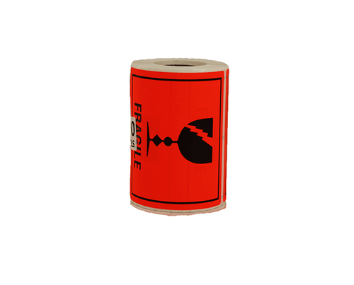 Shipping Label - Fragile Red 100x100mm 250/Roll