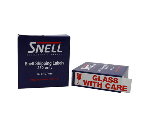 Shipping Label Glass with Care 30x127mm 250/Box