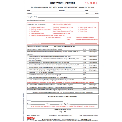 Permit To Work Hot Work Permit Set-25