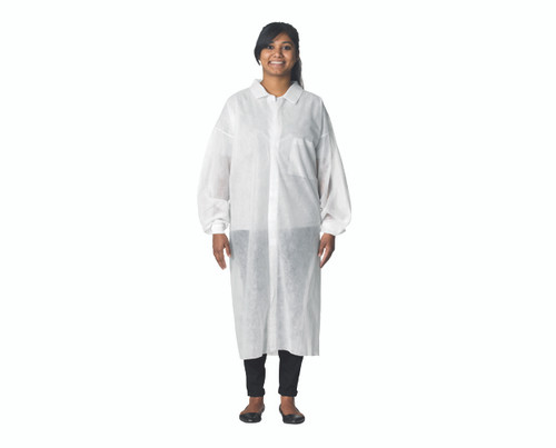 Lab Coat Velcro Fastening - White XL -50/Ctn