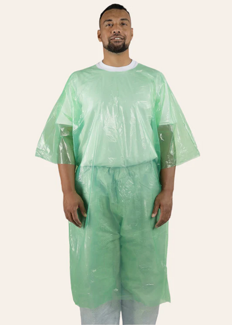 Poncho Full Sleeve LDPE - Green